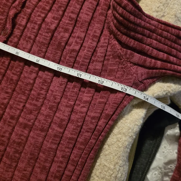 Paloma Wool Mayo Knit Cardigan Fuschia Button Down Dress Cover Up  XS FLAWED - Picture 9 of 10